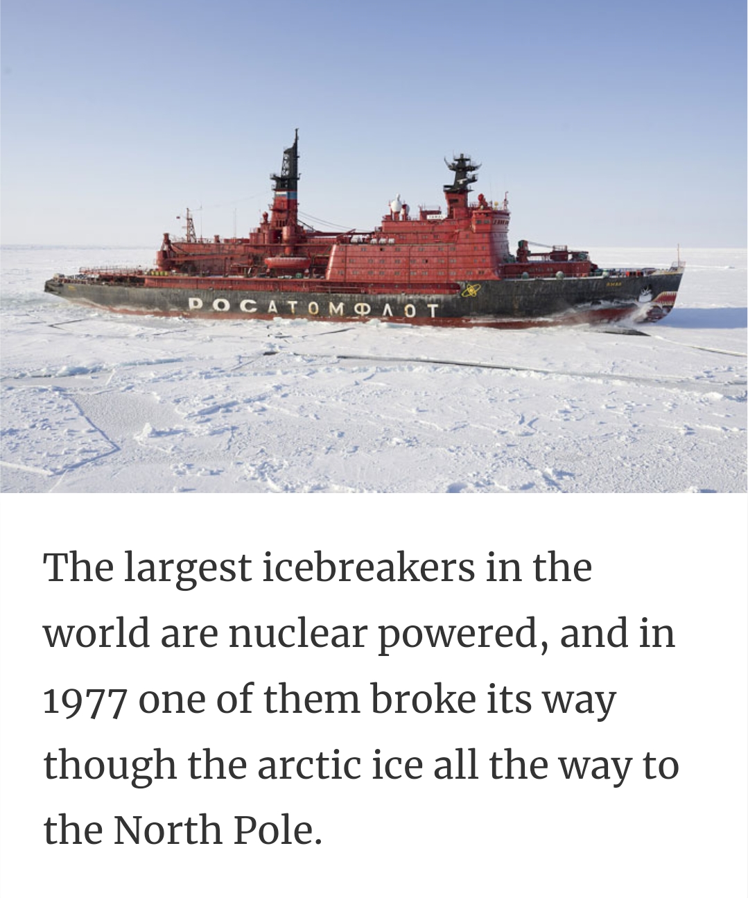 22. The largest icebreakers