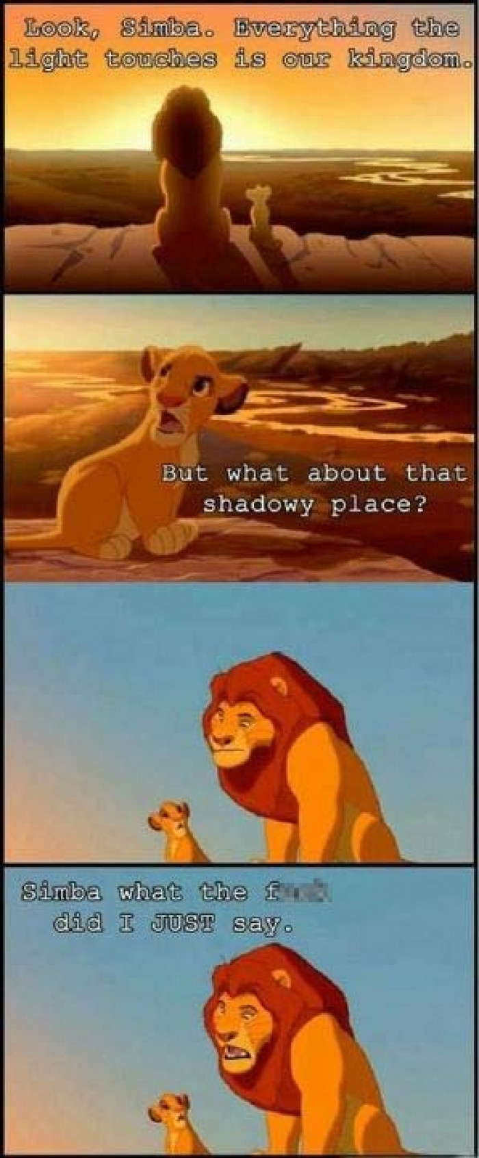34. Simba really did have a listening problem