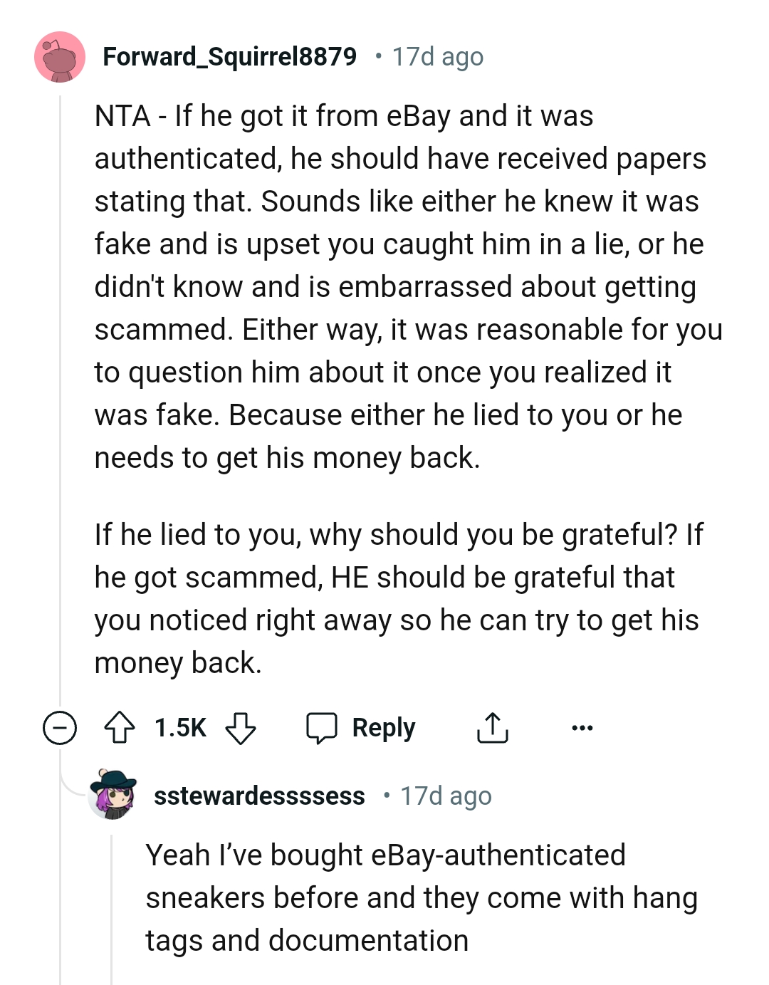 Either he lied, or he needs to get his money back