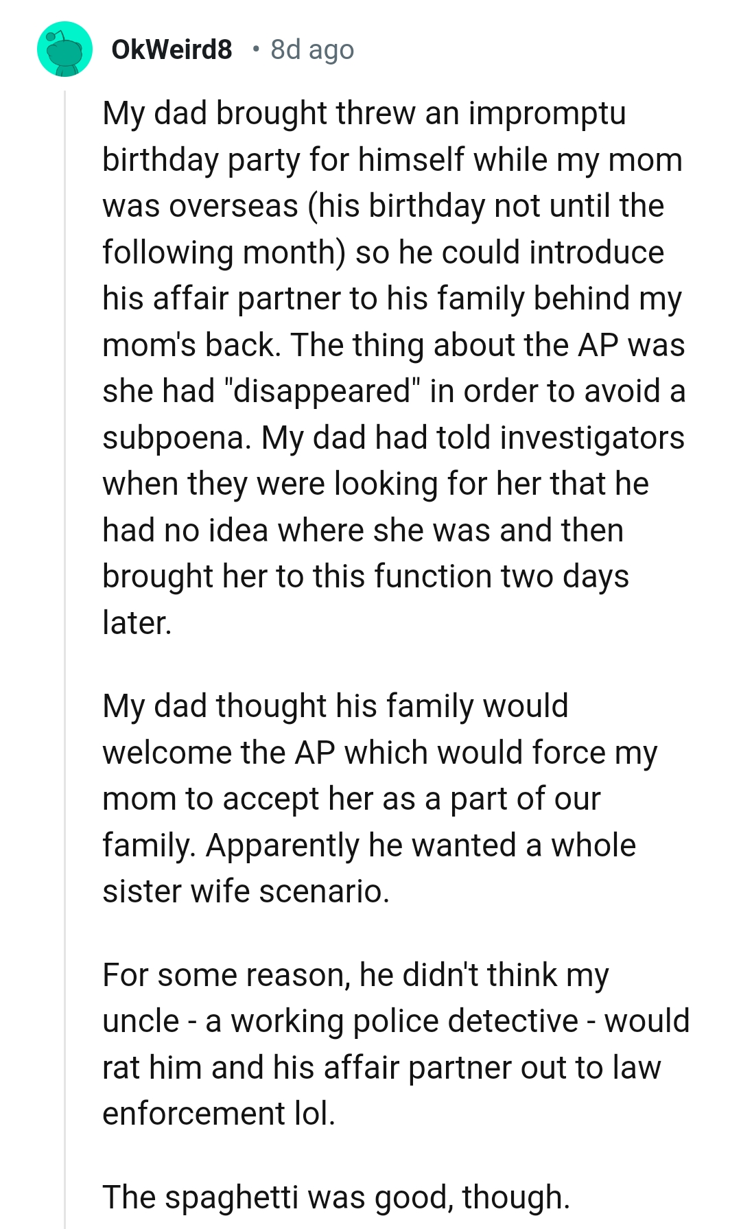 19. He had no idea where she was