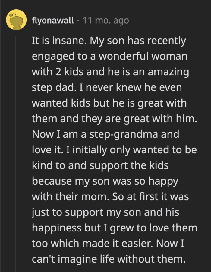 A person who chooses to treat their stepchildren like their own is a keeper