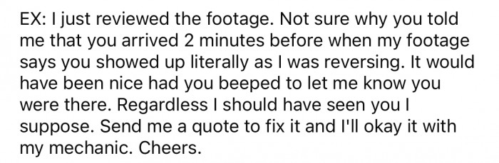 The ex made sure to let the tenant know that she discovered her lie.