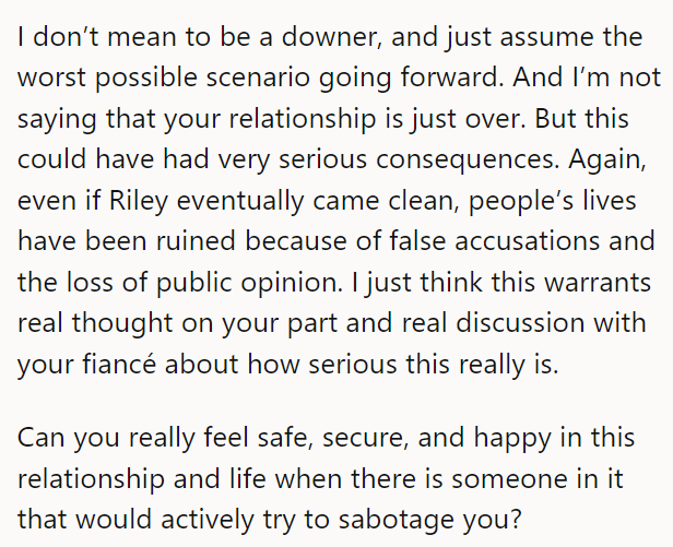 Ultimately, this person really brought up everything that's wrong in this scenario, which we honestly don't blame them for.