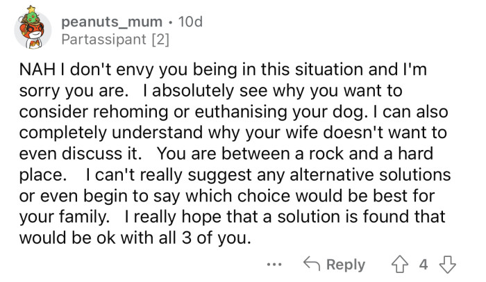 OP was left with virtually no options.