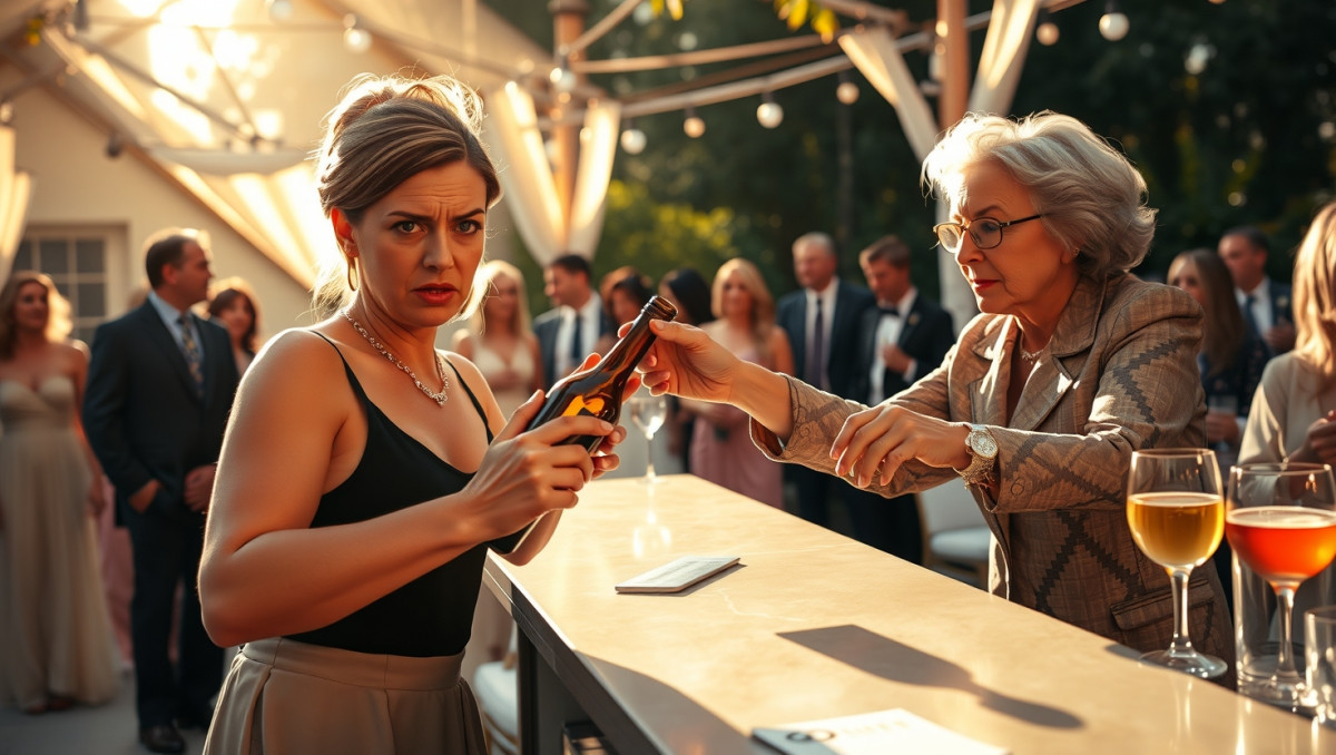 Brides StepMom Tries to Steal Wine at Wedding Bar: AITA for stepping in?