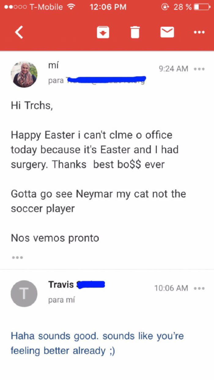 13. Got to go see Neymar, my cat.