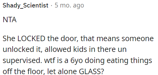 Why is a 6-year-old eating things off the floor, especially glass?