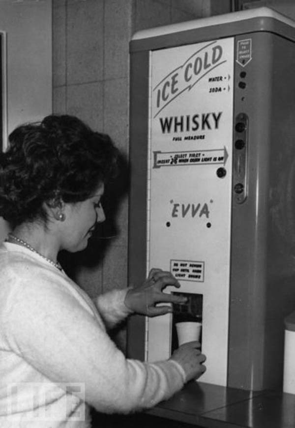 23. There used to be ice-cold whisky dispensers, sometimes found in offices (1950s).