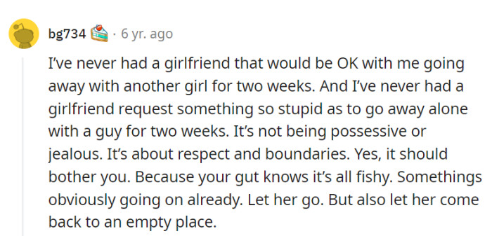 It's all about respect and boundaries, at the end of the day.