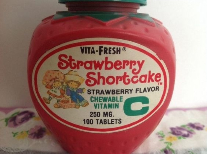 25. Strawberry Shortcake chewable Vitamin C.