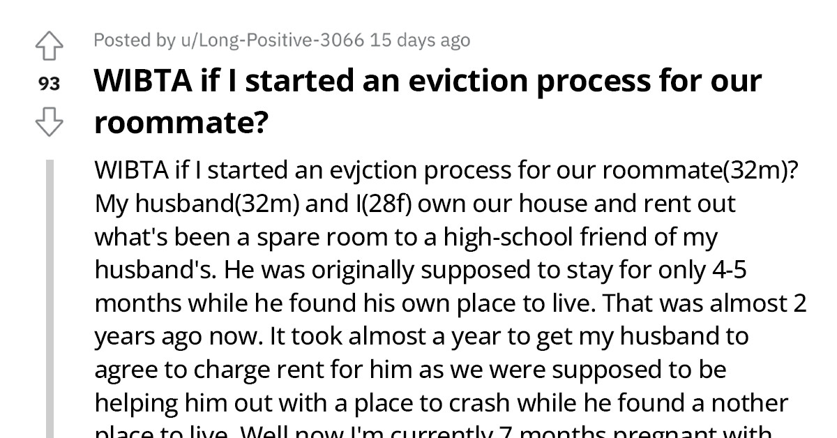 Couple Wants to Kick Out Roommate to Free Up a Room for the Baby