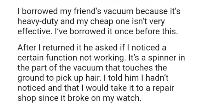 It's a spinner in the part of the vacuum