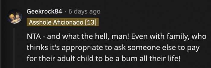 They may have been desperate to find help for their daughter, but it's no excuse to feel this much entitlement.