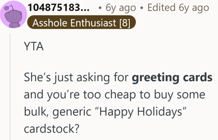 Leave it to the season of giving to spark a full debate over a box of greeting cards.