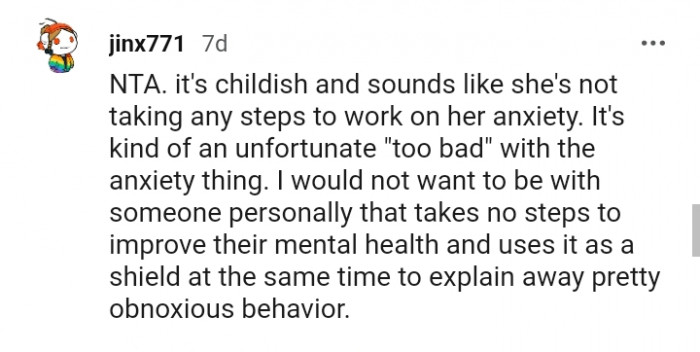 Someone who takes no steps in improving their mental health