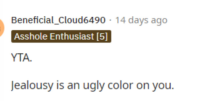 This comment was short but conveyed a lot.