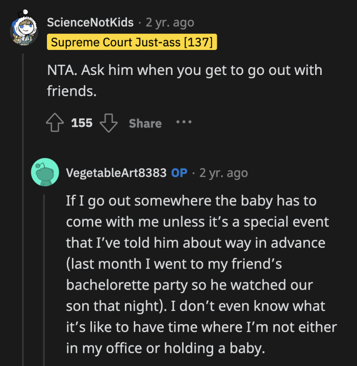 The fact that OP hired a babysitter just to nap should have been enough of a wake-up call to her husband.