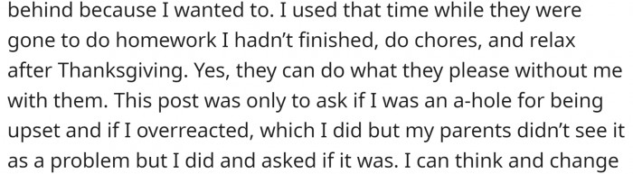 She thanks Redditors for their insight