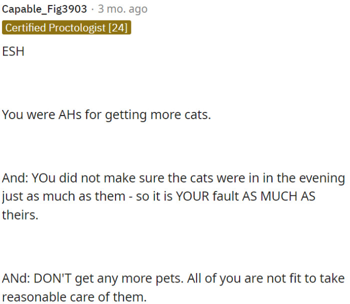 Do not acquire pets unless you can provide them with a secure environment.