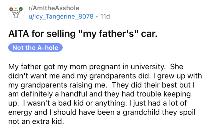 The OP asked if she's an a**hole for selling her 