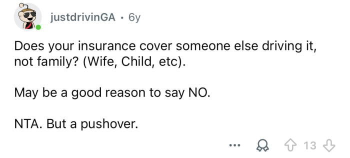 Don’t be a pushover.