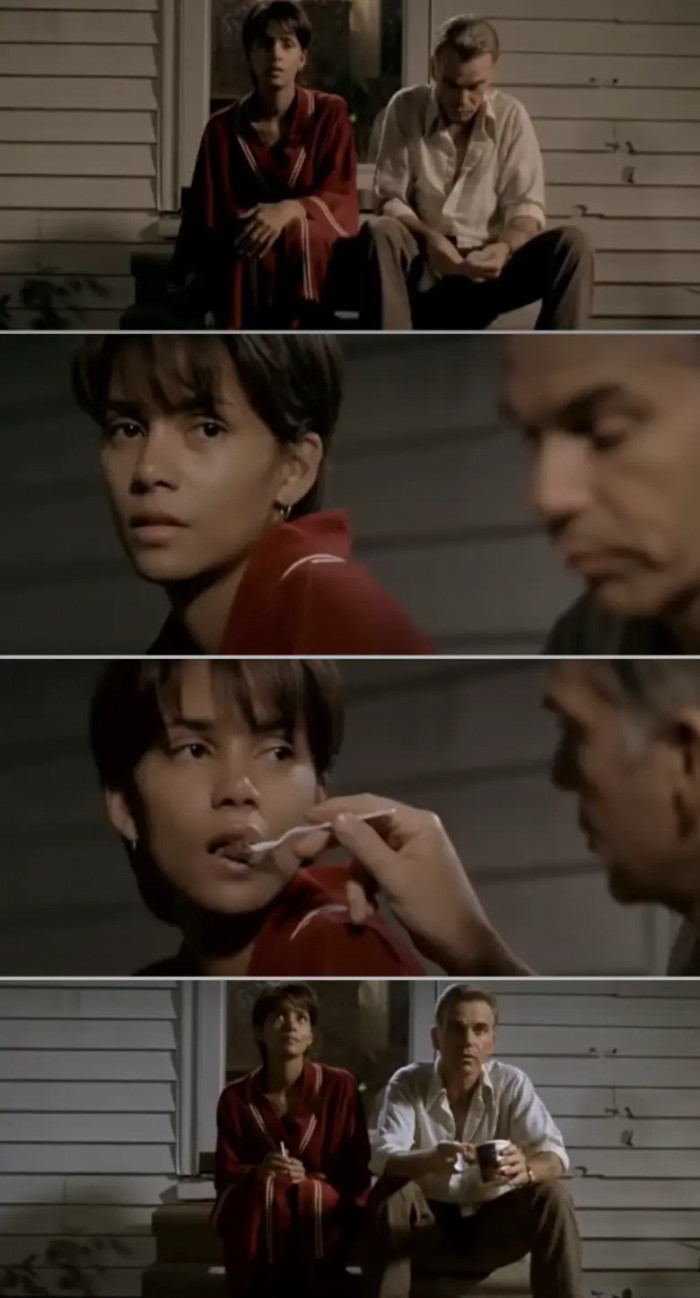 9. The Monster's Ball Movie, when Hank fed Leticia ice cream while she was quietly thinking