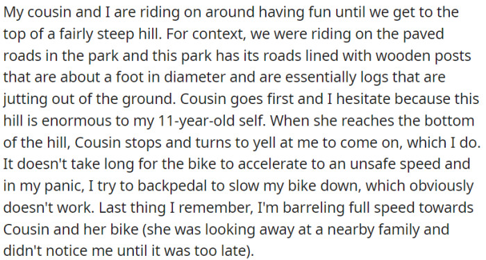 OP's father was not in the mood to deal with it and chose to entrust OP to a family member instead.