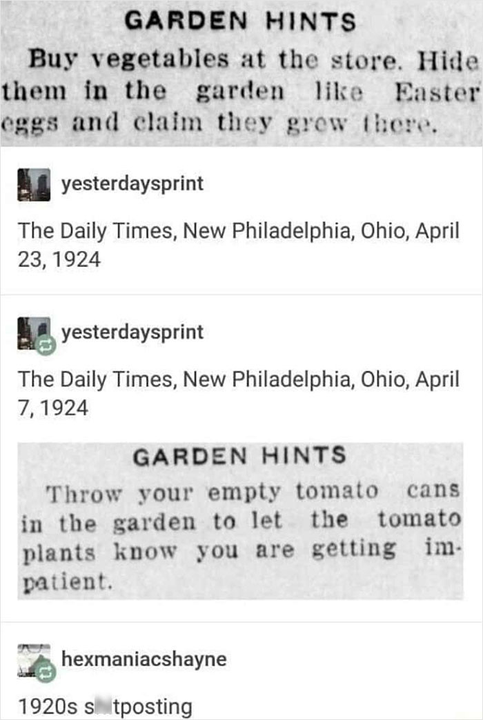 18. Let the tomatoes know