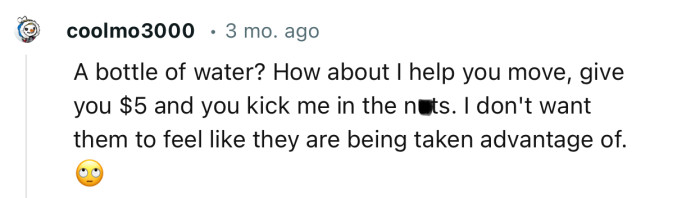 Haha…this is a hilarious offer