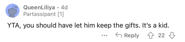 That's how you normally interact with a child.