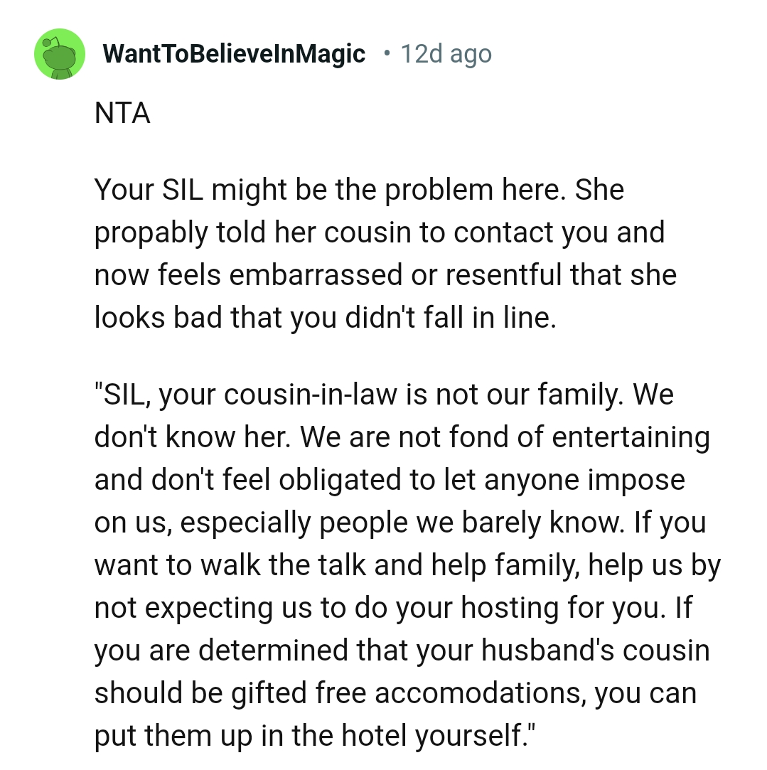 The OP is clearly not fond of entertaining people