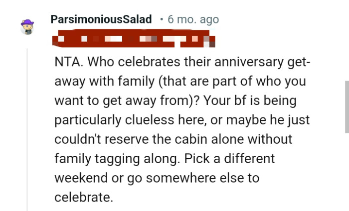 The OP should pick a different weekend