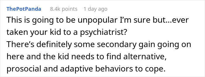 An unpopular comment