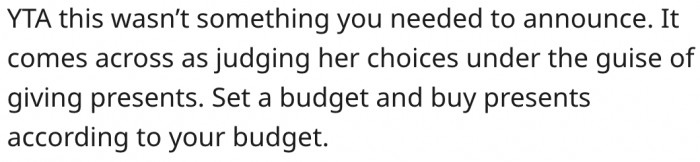 15. She should set a budget.