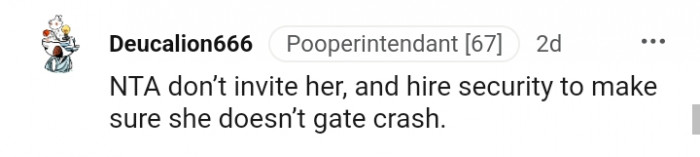 Another redditor asking the OP to hire security