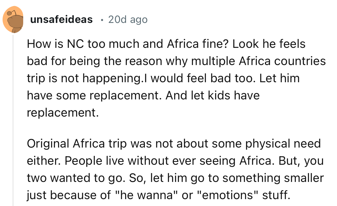 10. “Let him have some replacement. And let kids have replacement.”