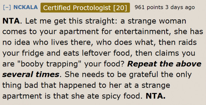 This woman has no manners.