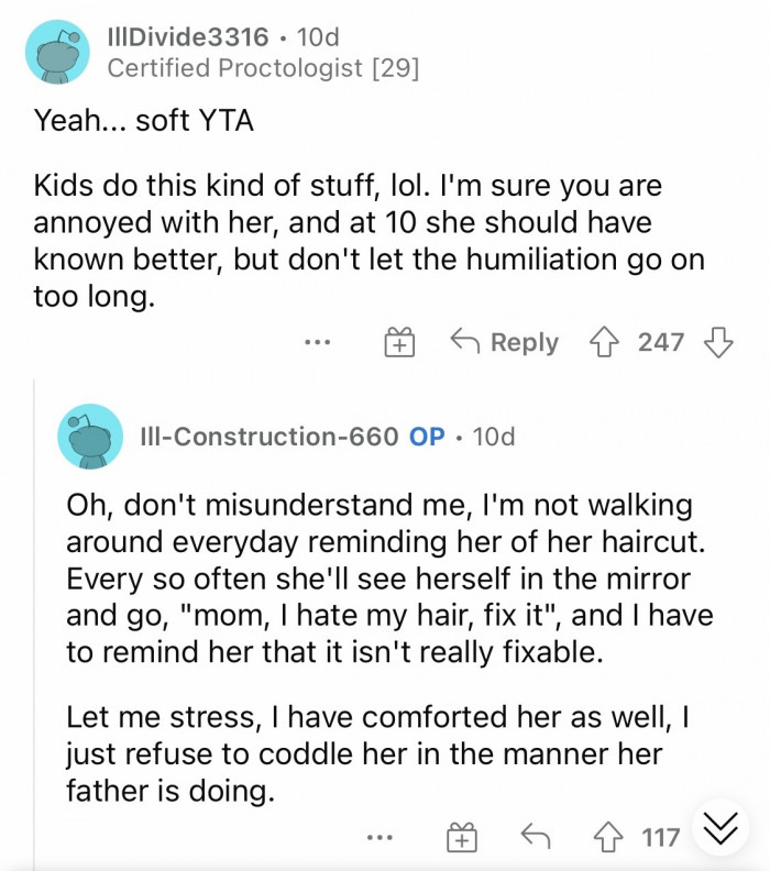 #10 She should have known better at her age.