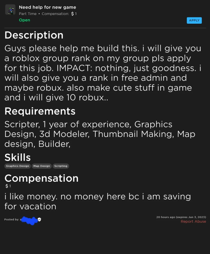 A screenshot of the post