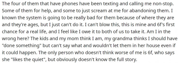 Kids are angry at OP. She is now asking if she is the AH here