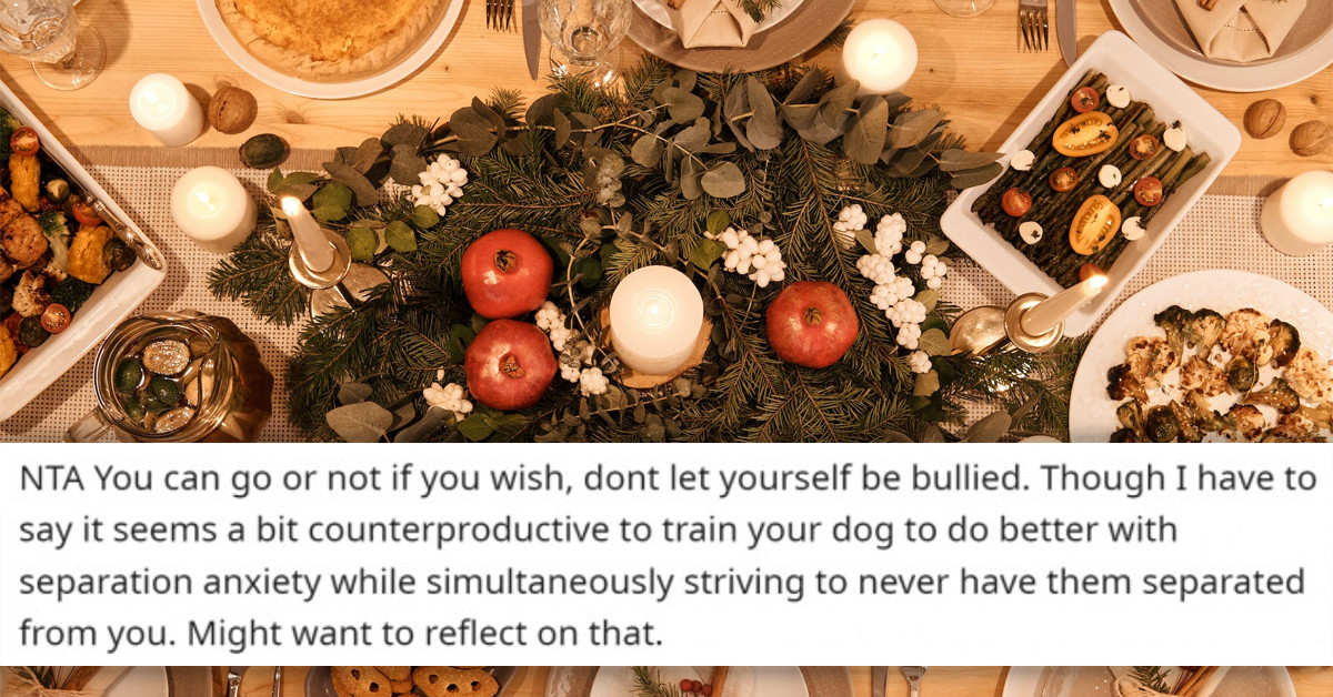 Guy Doesn't Want To Attend Christmas Lunch Because His Dog Isn't Welcome But Another Family Member's Dog Is