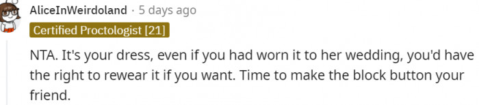 16. Time to use the block button where necessary