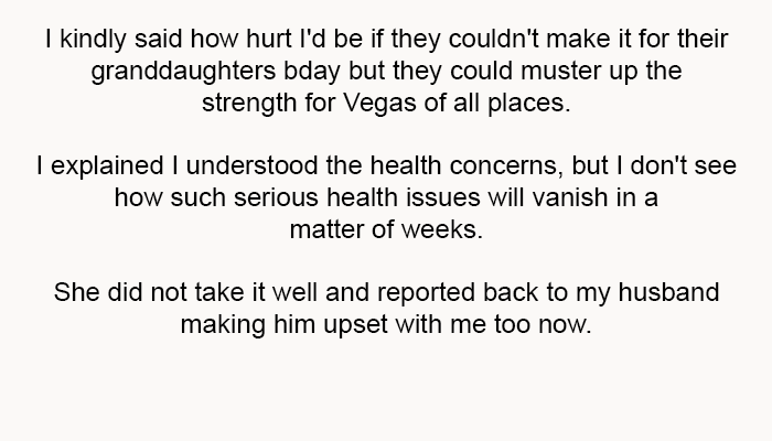 She did not take it well