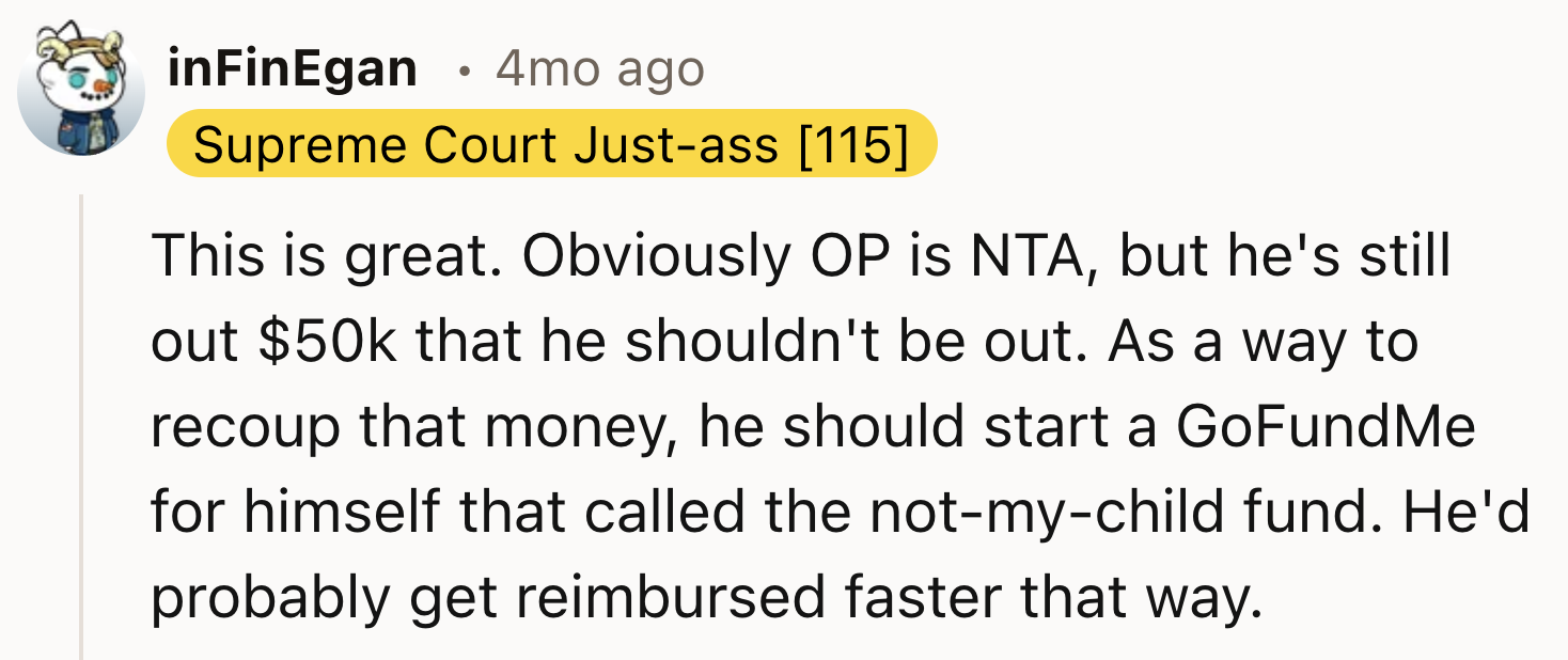 OP Should Be Reimbursed For The Money He Spent