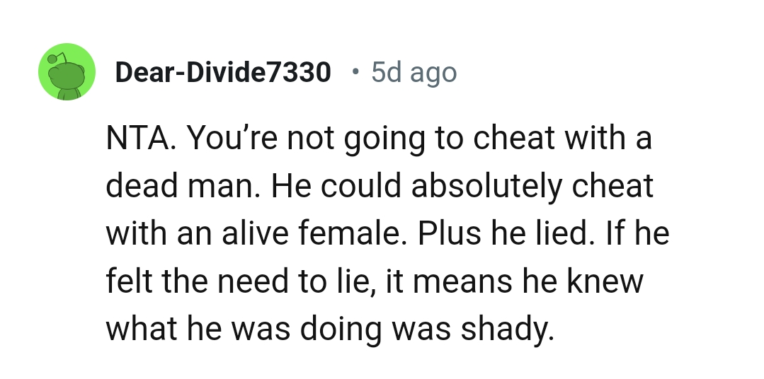 Cheating with a dead man