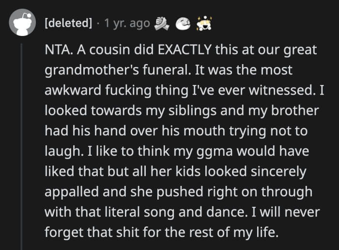 Apparently, an interpretive dance at a funeral is not as rare as we thought