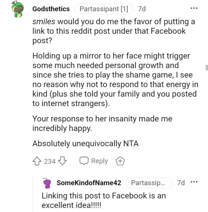 7. Put a link to this reddit post under the FB post