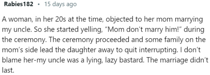 When a daughter objects to her mother's ill-fated marriage