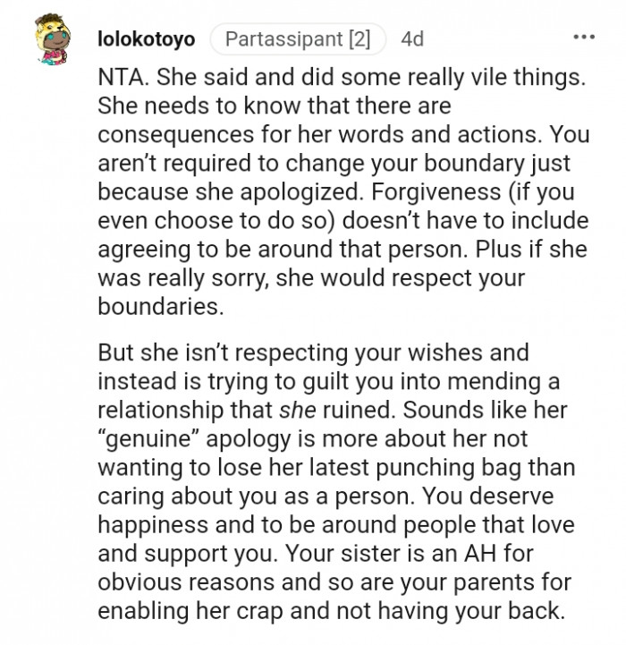 She did some really vile things