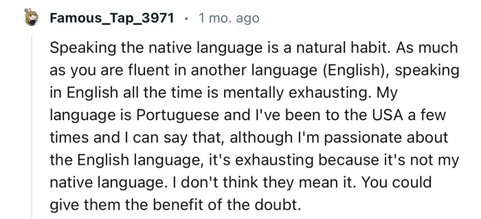 “I don't think they mean it. You could give them the benefit of the doubt.”